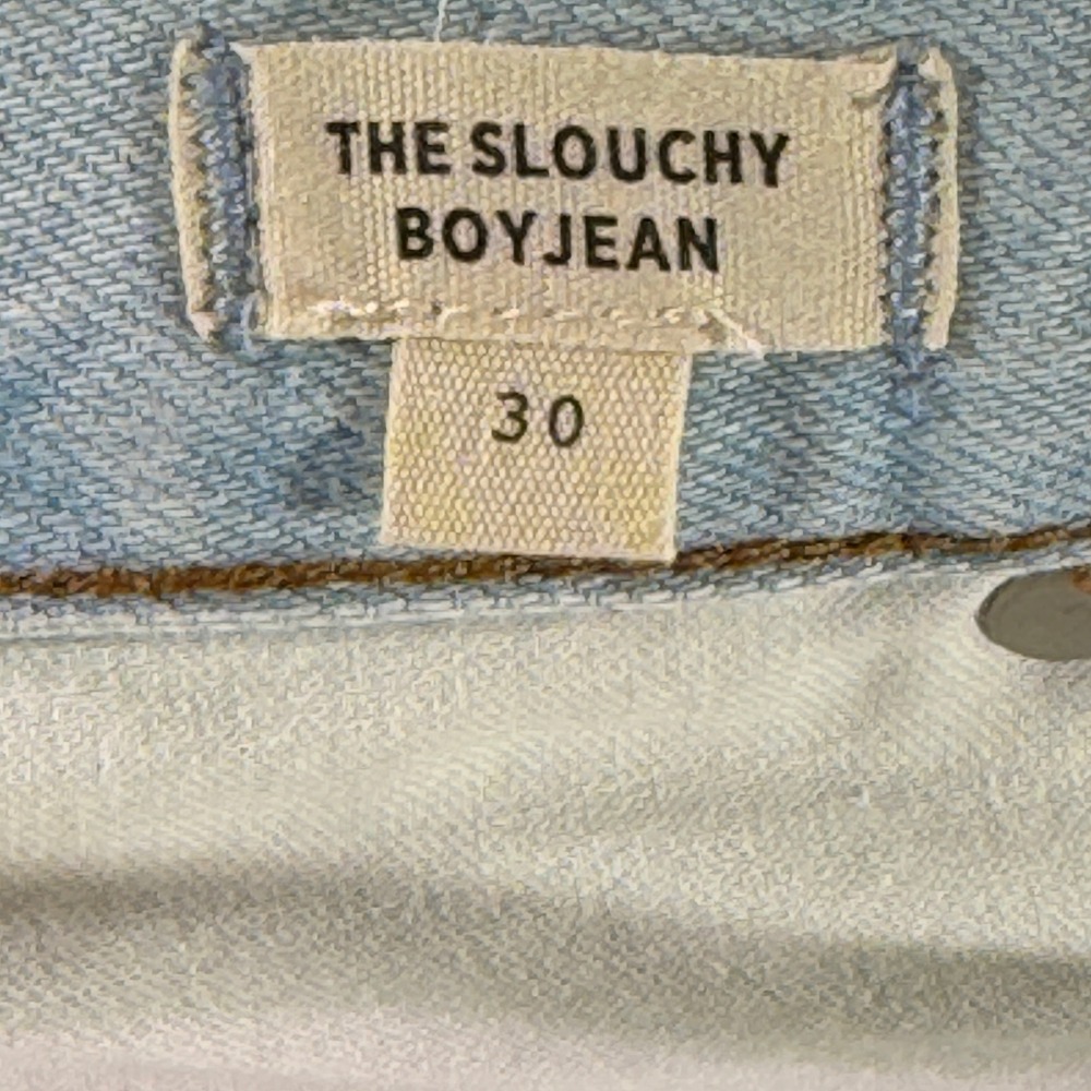 Madewell The Slouchy Boyjean Women 30 Light Wash Distressed Straight Leg Jeans - Picture 9 of 11